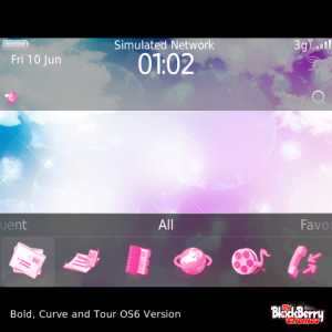 Clouds with Baby Pink Aspect Icons Theme