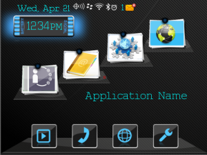 Techno Black Theme For BlackBerry OS6