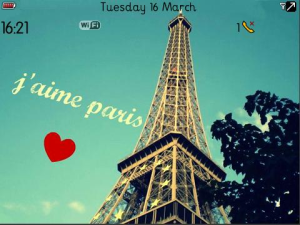 I Love Paris II BlackBerry 8900 Theme