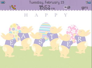 Happy Easter theme for BlackBerry