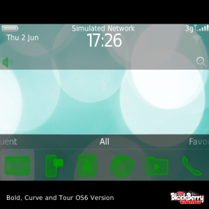Aqua Bubble Theme with Brilliant Green Icons