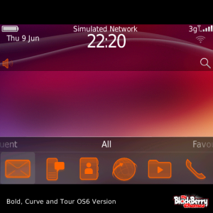 Purple Wave with Orange Icons Theme