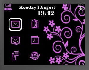 Pink Black Floral Theme