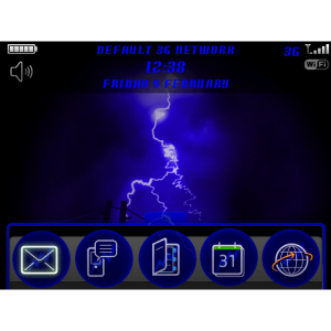 Blue Storm Animated theme with hidden dock