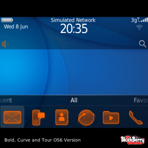 Blue Tech with Orange Icons Theme