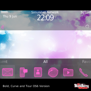 Clouds with Baby Pink Icons Theme