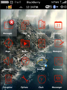 End Of The World Theme With Brilliant Red Icons