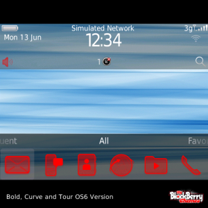 Blue Velocity with Red Icons Theme