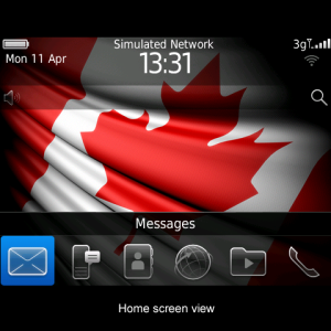 Flag of Canada - Canada Flag Theme with Chrome Icons
