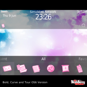 Clouds with Baby Pink Outline Icons Theme