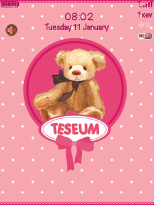 Little cute fluffy bear pinky theme