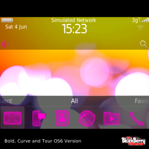 Orange and White Dreamscape Lights Theme with Breathtaking Vivid Pink Icons