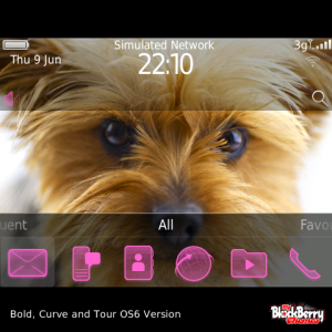 Puppy Dog with Baby Pink Icons Theme