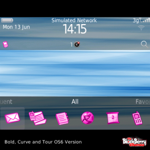 Blue Velocity with Vivid Pink Outline Icons Theme
