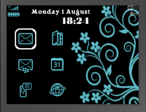 Blue Black Floral Theme