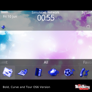 Clouds with Blue Aspect Icons Theme