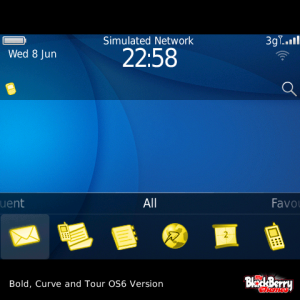 Blue Tech with Gold Icons Theme