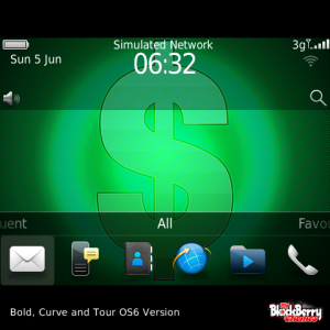 Green Dollar Money OS7 Style Theme with Brilliant OS7 Icons