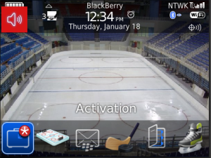 Red and blue hockey theme for os5
