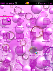 Bubbles Theme - For Pink Lovers - For BlackBerry Torch