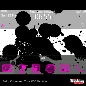Black and White Art Theme with Breathtaking Vivid Pink Icons