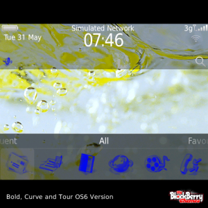 Water Air Bubbles Theme with Stunning Blue Aspect Icons