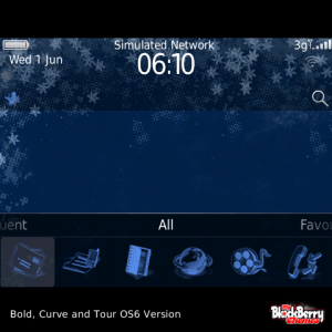 Winter Snow Theme with Breathtaking Aqua Blue Aspect Icons