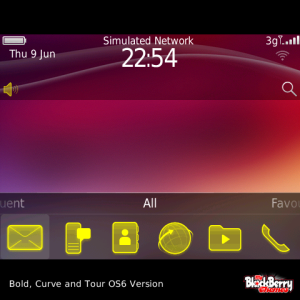 Purple Wave with Yellow Icons Theme