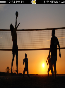 Beach Volleyball for BlackBerry Torch custom homescreen