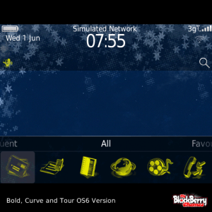 Winter Snow Theme with Magnificent Yellow Aspect Icons