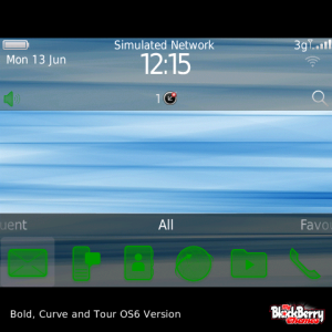 Blue Velocity with Green Icons Theme