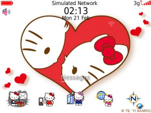 Hello Kitty lovely heart sweet kiss