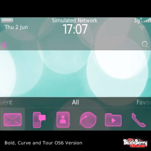 Aqua Bubble Theme with Amazing Baby Pink Icons