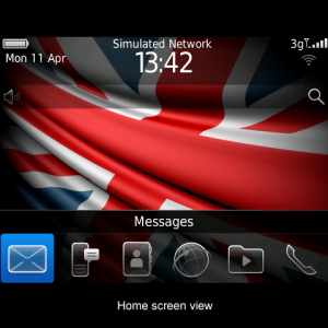 Great Britain Flag Theme - British Flag with Chrome Icons