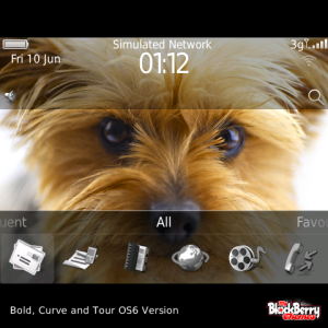 Puppy Dog with Chrome Aspect Icons Theme