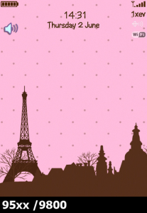 Love paris in Pink polka dots