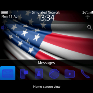 USA Flag - Stars and Stripes USA Flag Theme with Blue Icons