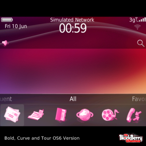 Purple Wave with Baby Pink Aspect Icons Theme