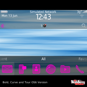 Blue Velocity with Vivid Pink Icons Theme