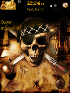 Pirate Skulls Theme For BlackBerry Torch