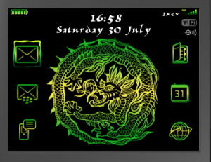 Green Japanese Dragon Theme