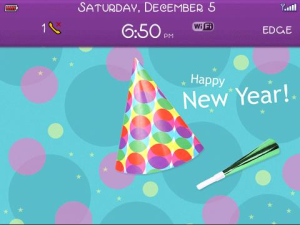 Happy New Year 2010 theme for BlackBerry