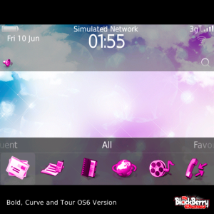 Clouds with Vivid Pink Aspect Icons Theme