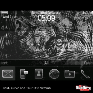 Black and Grey Grunge Abstract Theme with Brilliant Chrome Icons
