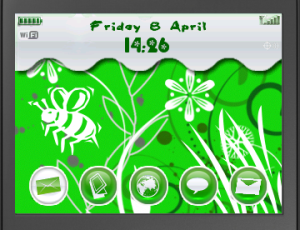 Green Bee Nature Theme