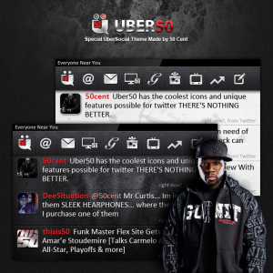 Uber50 Deluxe Theme for UberSocial by 50 Cent