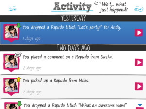 Repudo for blackberry app Screenshot