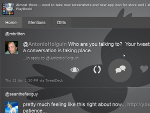 tweetolio for blackberry app Screenshot
