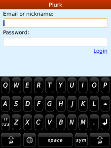 Plurk Taiwan for blackberry app Screenshot