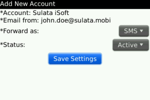 MessageGateway Email to SMS and PIN for blackberry app Screenshot